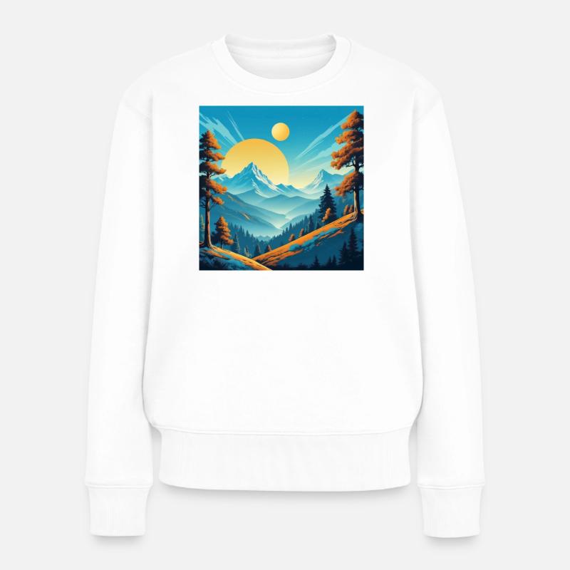 Zwei Sonnen - Frauen Premium Bio Pullover - Weiß