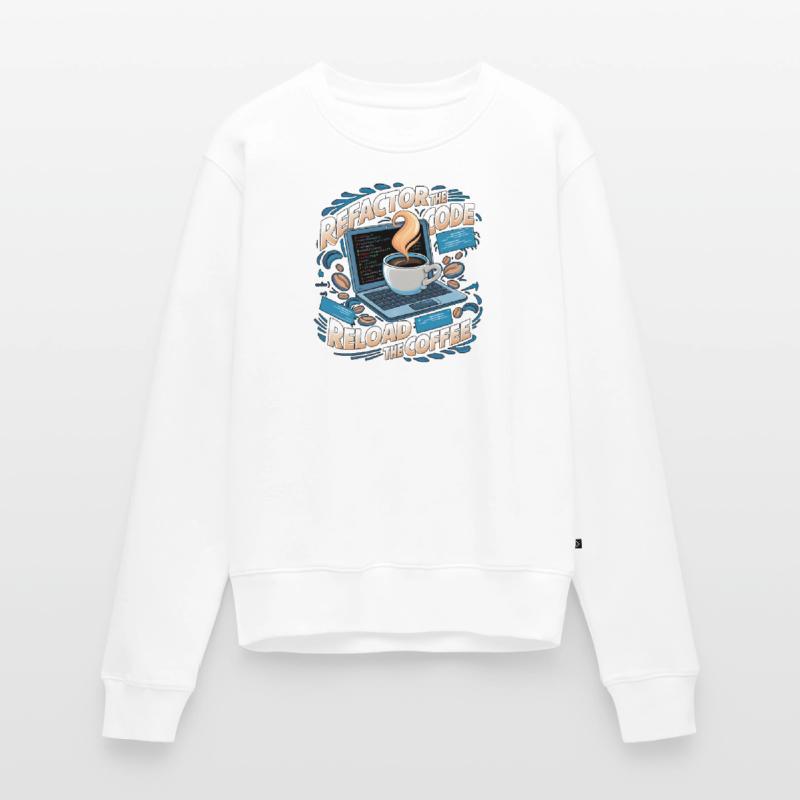Programmers generate code from coffee Women's Premium Organic Jumper
