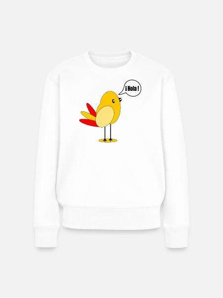 SPANIEN LÄNDERFAHNE SPANISCH VOGEL - Frauen Premium Bio Pullover - Weiß