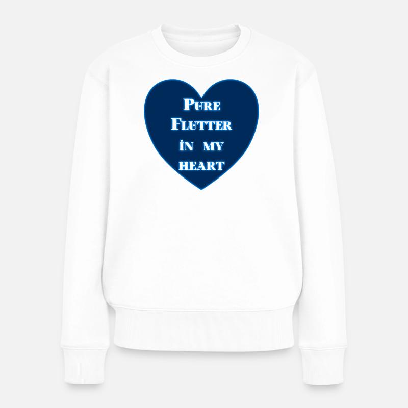 Un pur battement dans mon cœur - Pull Premium bio Femme - blanc