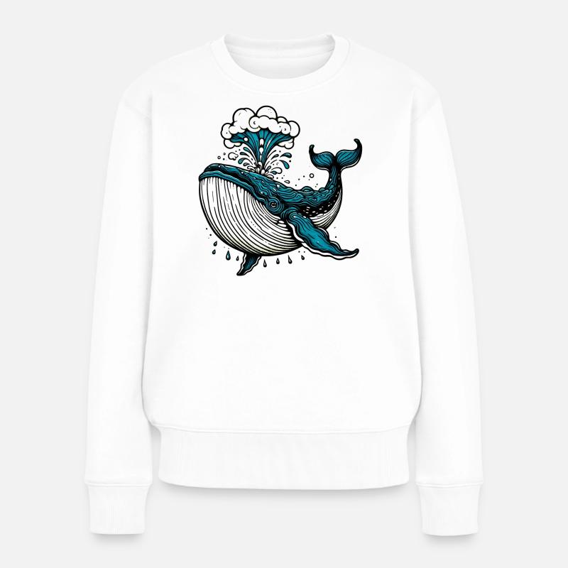 Baleine - Pull Premium bio Femme - blanc