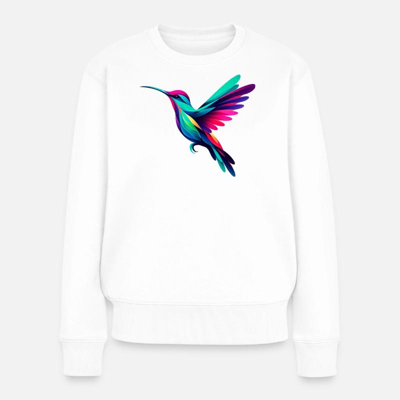 Kolibri - Frauen Premium Bio Pullover - Weiß