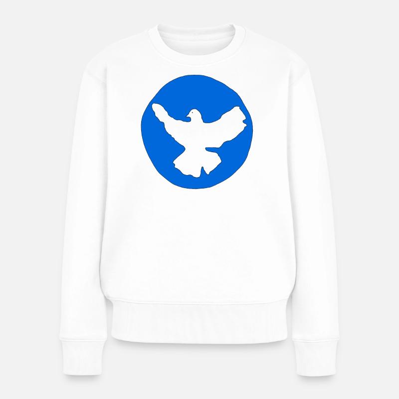 Friedenstaube - Frauen Premium Bio Pullover - Weiß
