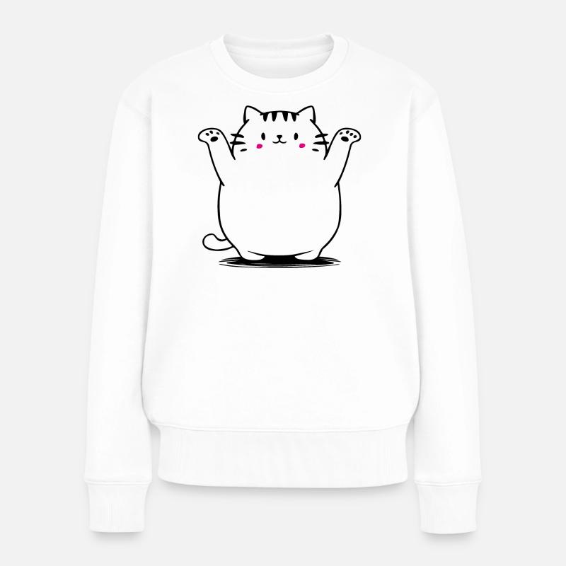 Chat mignon - Pull Premium bio Femme - blanc