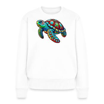 Turtle - Women's Premium Organic Jumper - white - Front - Julia (174cm)