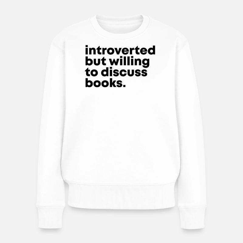 Reading - Women's Premium Organic Jumper - white