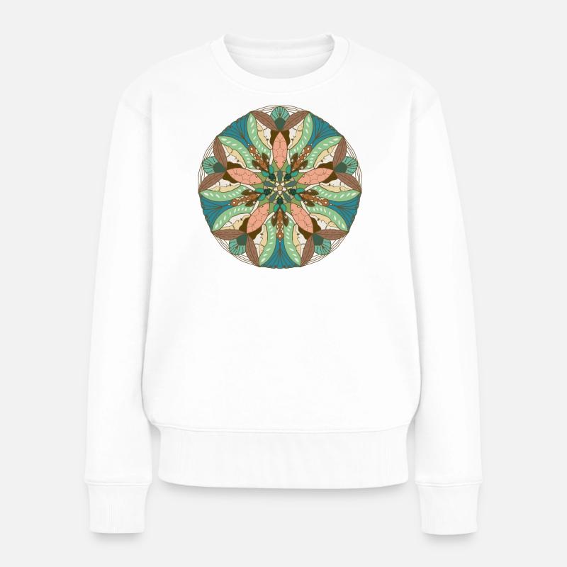 Fisch und Mond (Version II) - Frauen Premium Bio Pullover - Weiß