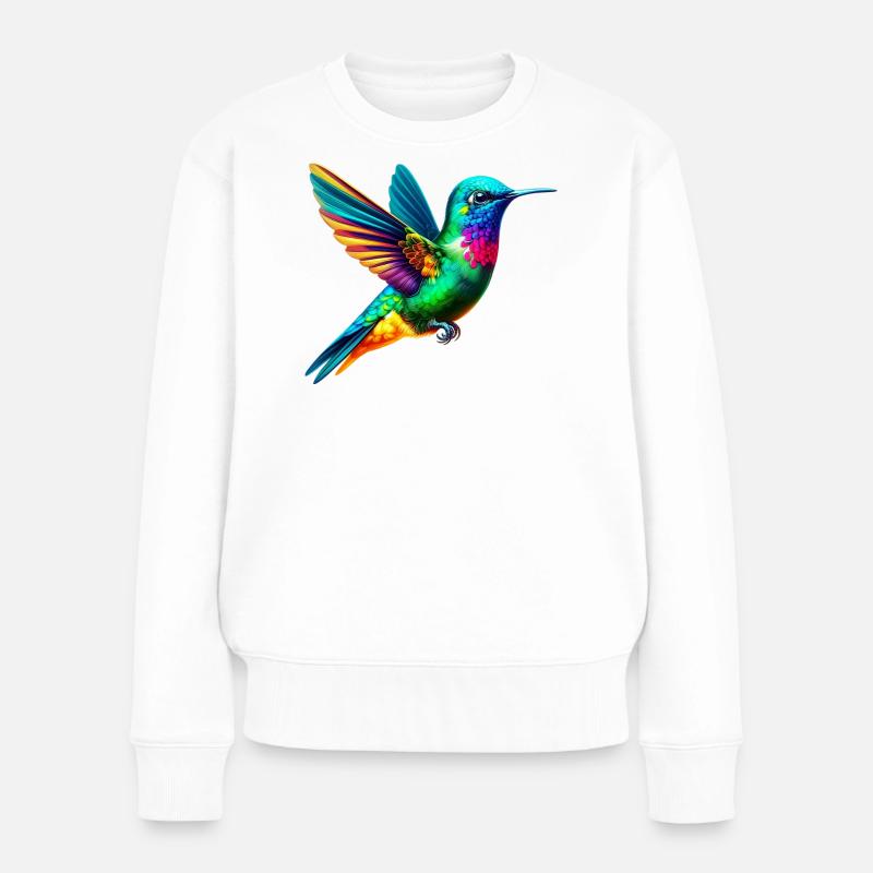 Kolibri - Frauen Premium Bio Pullover - Weiß