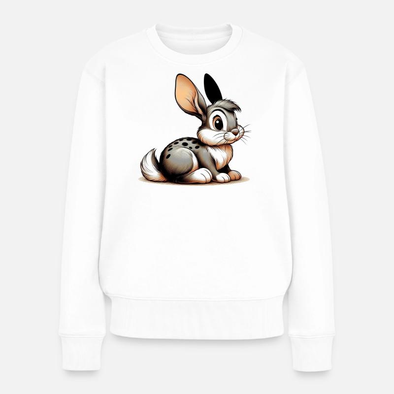 Kaninchen - Frauen Premium Bio Pullover - Weiß