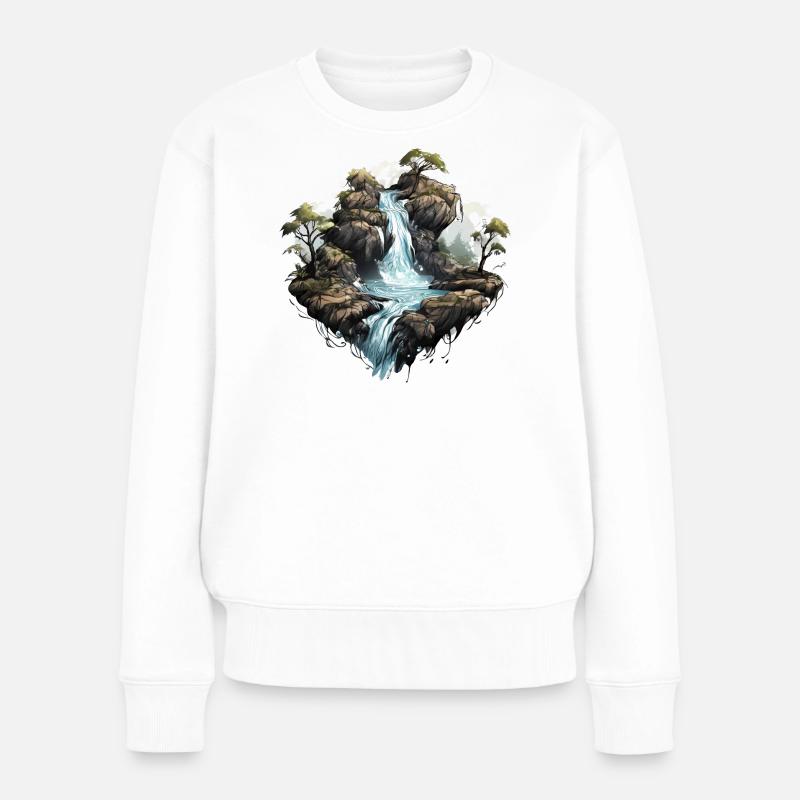 Cascade 01 - Pull Premium bio Femme - blanc