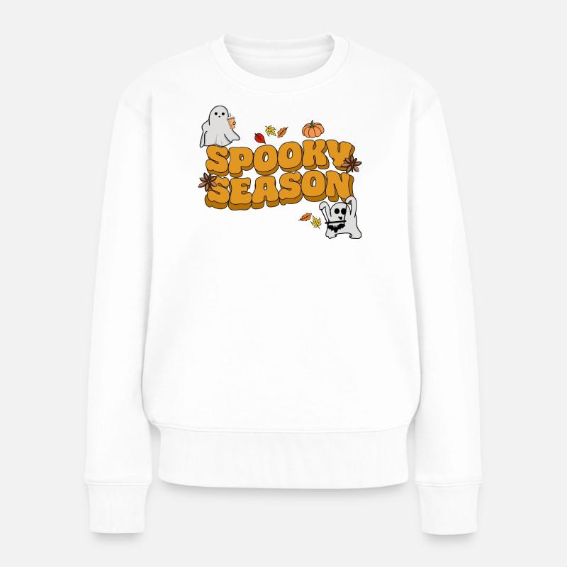 halloween spooky season - Frauen Premium Bio Pullover - Weiß