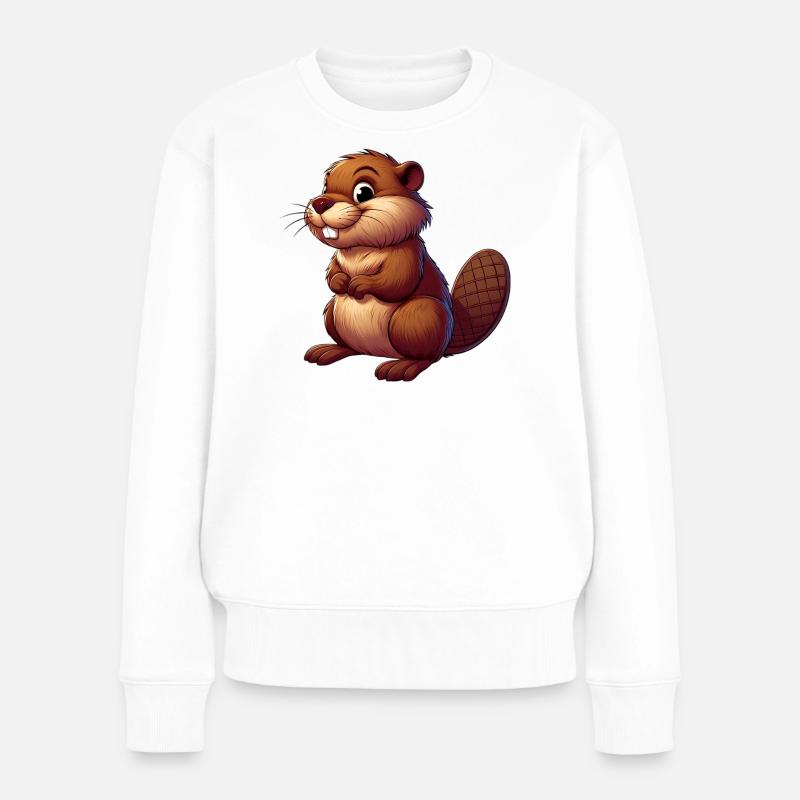 Bieber - Frauen Premium Bio Pullover - Weiß