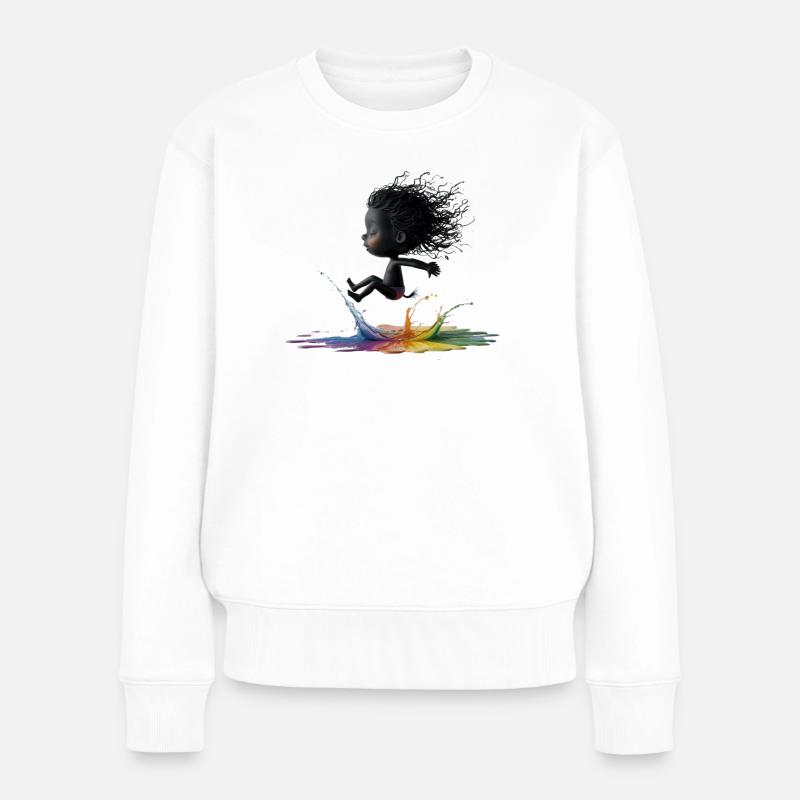 Elfie - Frauen Premium Bio Pullover - Weiß