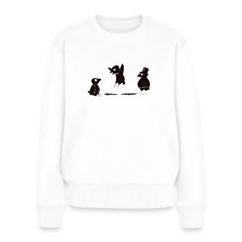 crows before bros - Women's Premium Organic Jumper - white - Front - Julia (174cm)