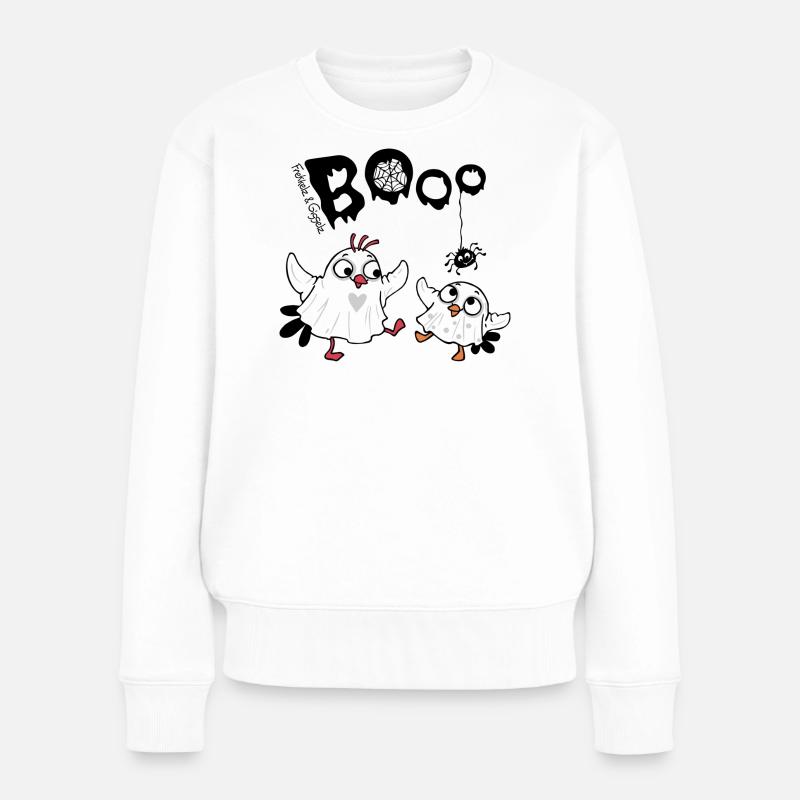 Fête fantôme - Pull Premium bio Femme - blanc