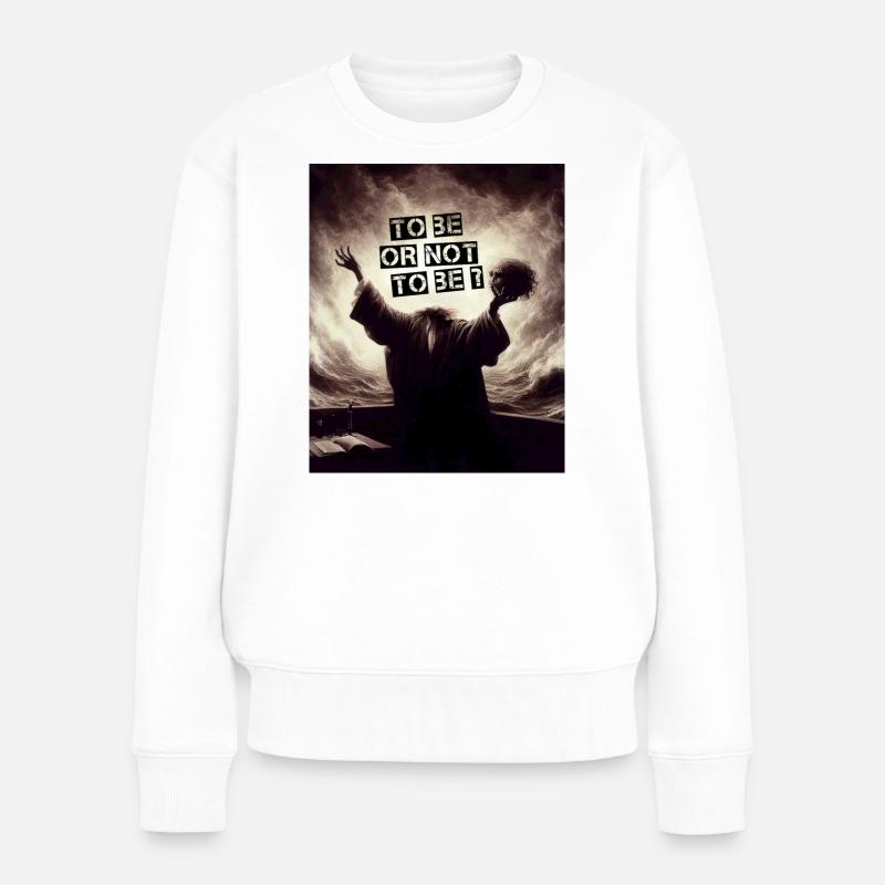 Sein oder nicht sein? - Frauen Premium Bio Pullover - Weiß