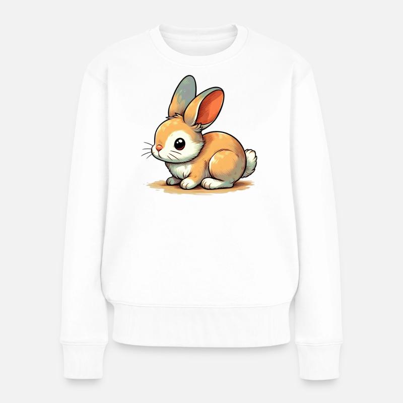 Kaninchen - Frauen Premium Bio Pullover - Weiß