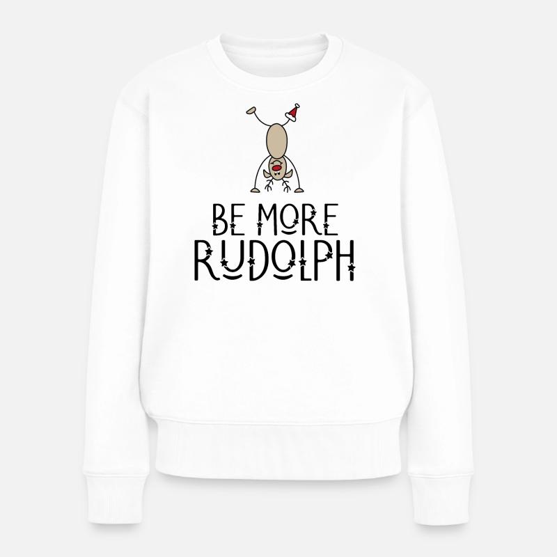 Lustige Weihnachten - Frauen Premium Bio Pullover - Weiß