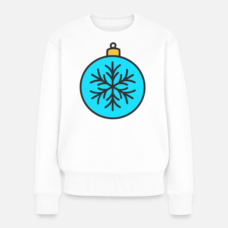 Weihnachtskugel - Frauen Premium Bio Pullover - Weiß