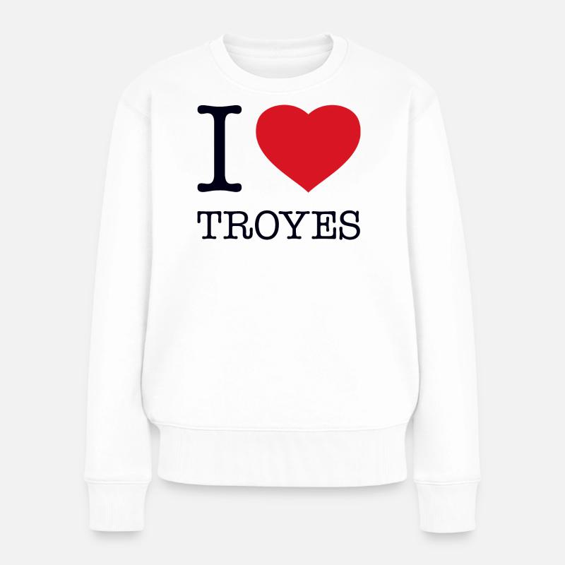 J’ADORE TROYES - Pull Premium bio Femme - blanc