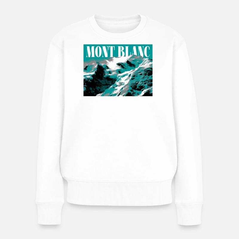 Mont Blanc - Frauen Premium Bio Pullover - Weiß