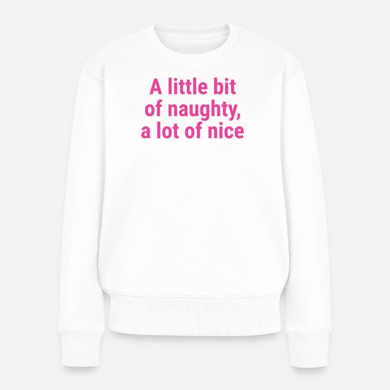 Un peu de coquin, beaucoup de beau rose - Pull Premium bio Femme - blanc