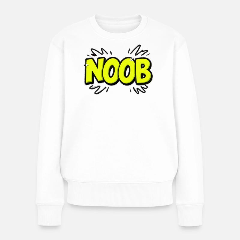 Noob - Frauen Premium Bio Pullover - Weiß