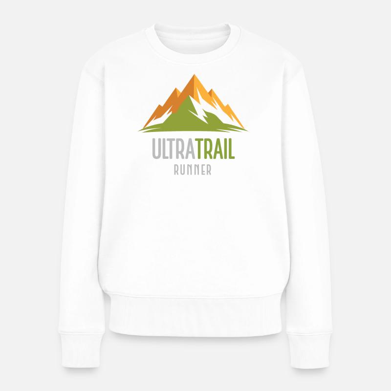 UltraTrail Läufer - Frauen Premium Bio Pullover - Weiß