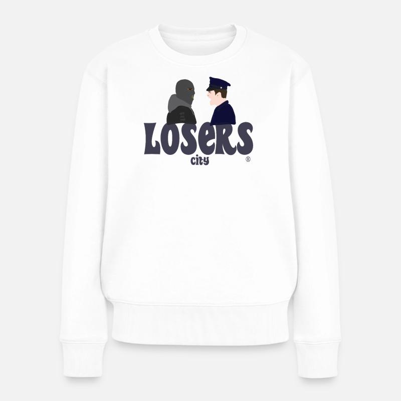 Peuple vs Police - Pull Premium bio Femme - blanc