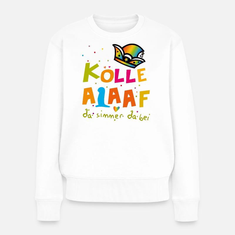 Karneval Alaaf - Frauen Premium Bio Pullover - Weiß