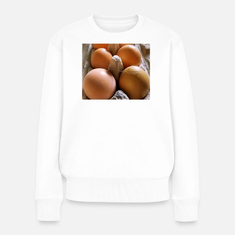 Oeuf - Pull Premium bio Femme - blanc