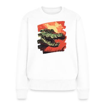 Crocodile - Women's Premium Organic Jumper - white - Front - Julia (174cm)
