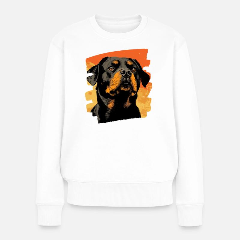 Rottweiler - Frauen Premium Bio Pullover - Weiß