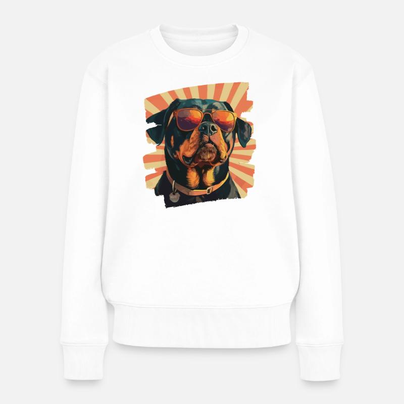 Rottweiler - Frauen Premium Bio Pullover - Weiß