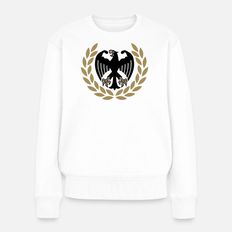 Deutscher Kraftsport Adler - Frauen Premium Bio Pullover - Weiß