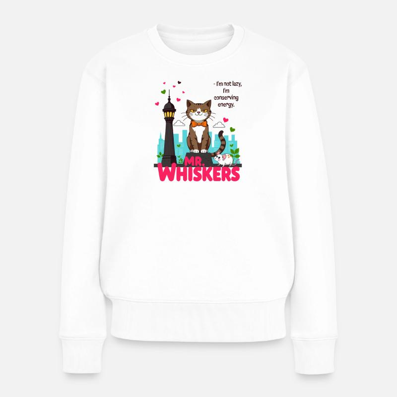 Mr Whiskers - Pull Premium bio Femme - blanc