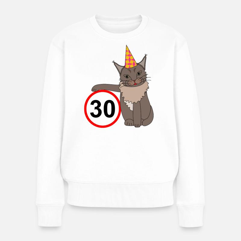 Geburtstag 30 - Frauen Premium Bio Pullover - Weiß