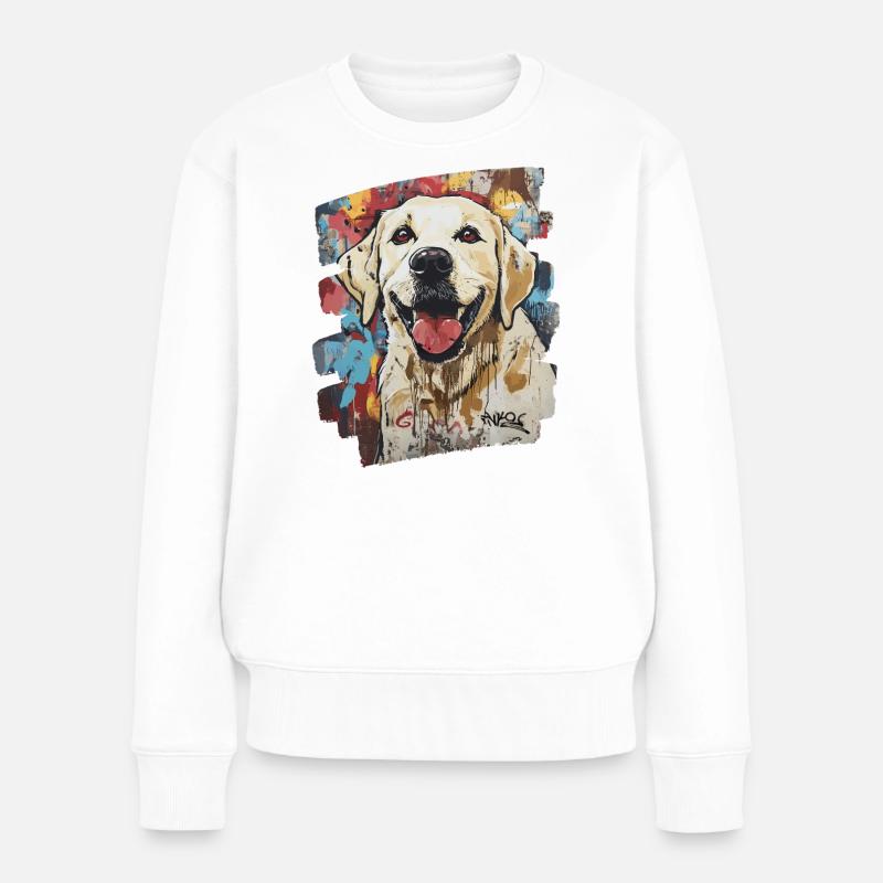 Labrador - Frauen Premium Bio Pullover - Weiß