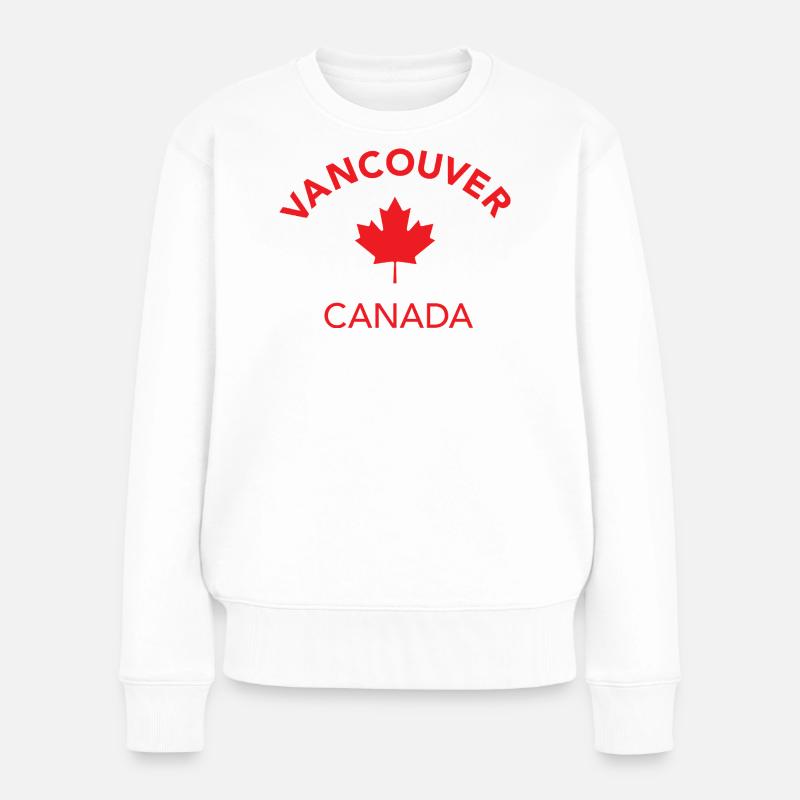 VANCOUVER CANADA - Frauen Premium Bio Pullover - Weiß