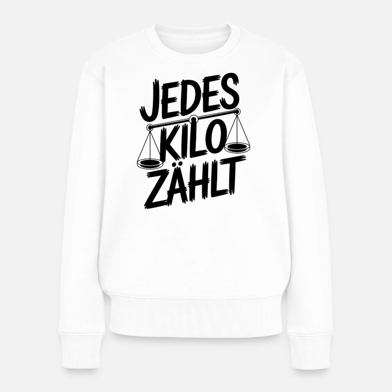 Every kilo counts - Women's Premium Organic Jumper - white
