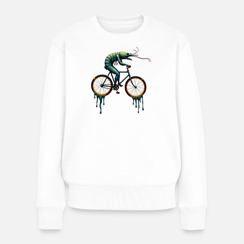 Traumhaftes Radsport-Krustentier - Frauen Premium Bio Pullover - Weiß