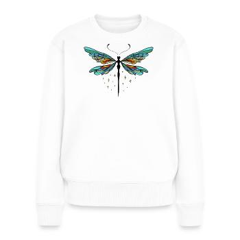 Dragonfly Libelle - Women's Premium Organic Jumper - white - Front - Julia (174cm)