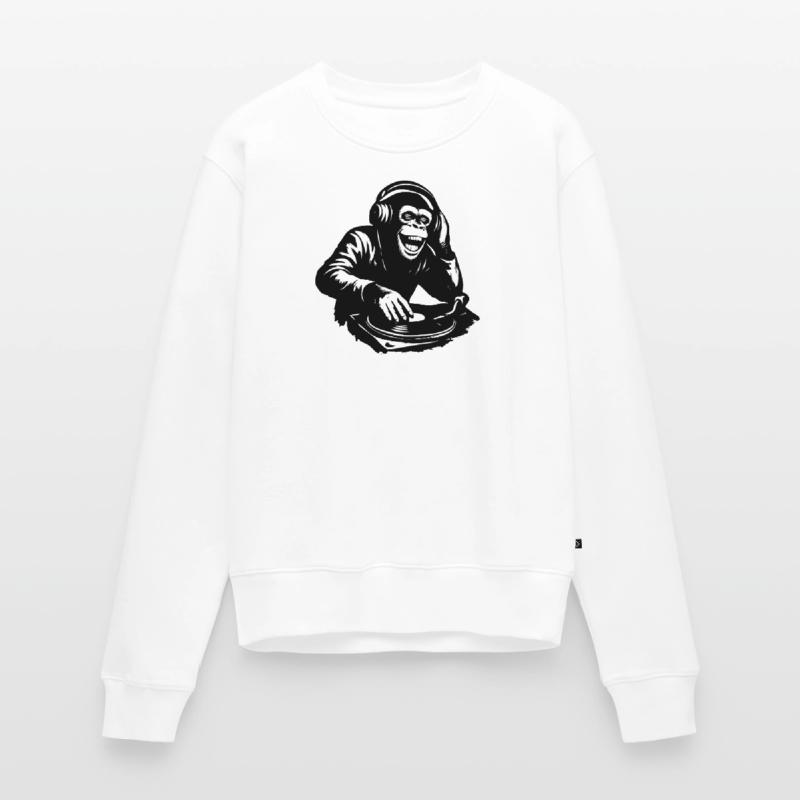 DJ The Monkey Dance Banksy Style Women's Premium Organic Jumper