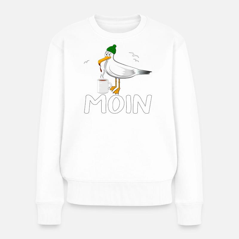 Möve MOIN - Frauen Premium Bio Pullover - Weiß