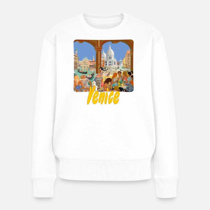 Venedig - Frauen Premium Bio Pullover - Weiß