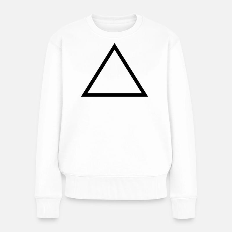 Dreieck - Frauen Premium Bio Pullover - Weiß