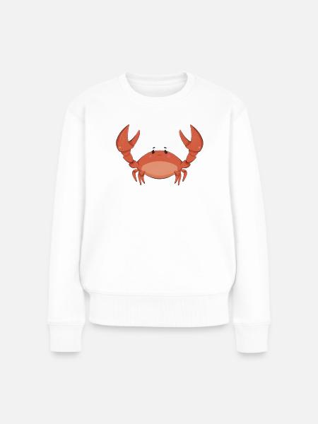 Krebs - Frauen Premium Bio Pullover - Weiß