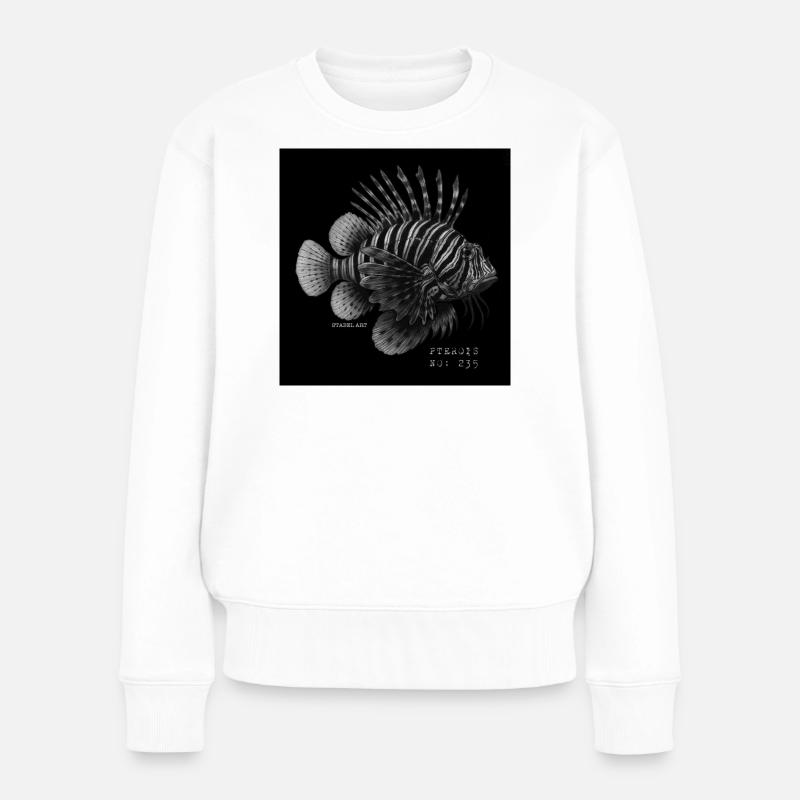 Poisson-lion - Pterois - Pull Premium bio Femme - blanc