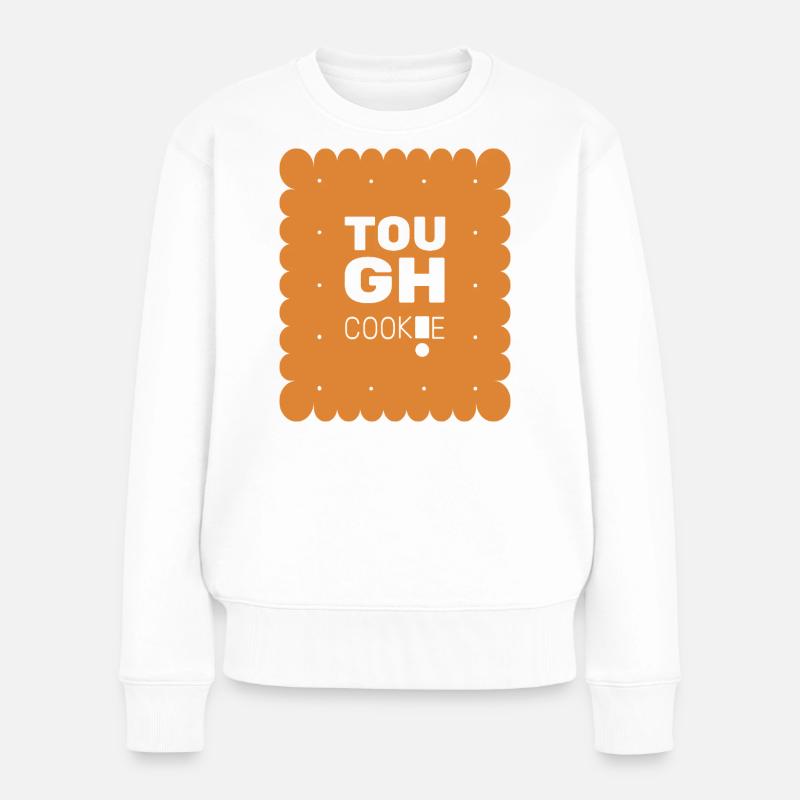 Hart im Nehmen! - Frauen Premium Bio Pullover - Weiß