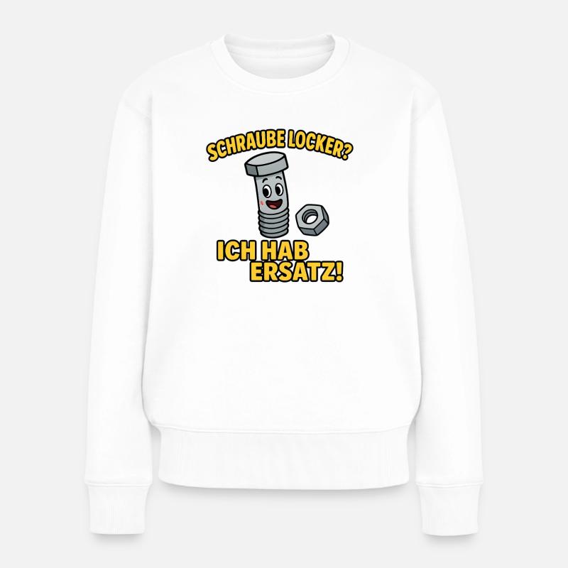 Dévisser ? J’ai un remplaçant. - Pull Premium bio Femme - blanc
